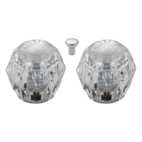 Main product image of Clear Acrylic Knob Handle Set for Bidet, Kitchen & Widespread Lavatory Applications (Pack of 2), H41