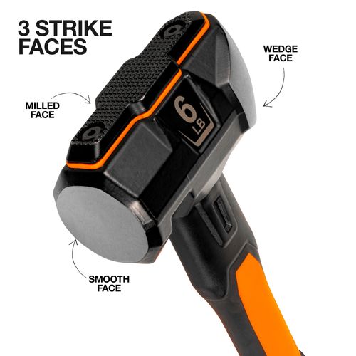 Main product image of 6lb Fiberglass Wedge Sledgehammer, 5-1/2" Long