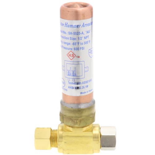 Main product image of Water Hammer Arrestor - 3/8" O.D. Compression x 3/8" O.D. Female Compression Tee (Lead Free)