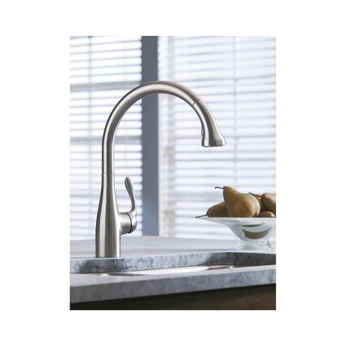 Main product image of Allegro E Gourmet High Arc Kitchen Faucet, 2-Spray Pull-Down, 1.75 GPM (Stainless Steel Optic), 04066860