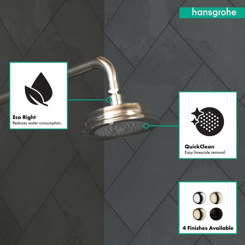 Main product image of Croma 100 Classic Showerhead 3-Jet, 2.5 GPM (Polished Nickel), 04070830