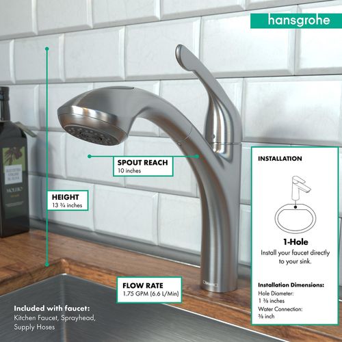 Main product image of Allegro E Kitchen Faucet, 2-Spray Pull-Out, 1.75 GPM (Stainless Steel Optic), 04076860