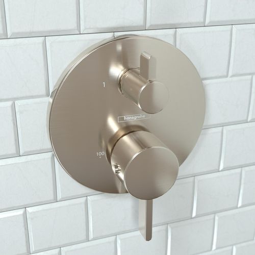 Main product image of Ecostat Thermostatic Trim S with Volume Control and Diverter (Brushed Nickel), 04231820