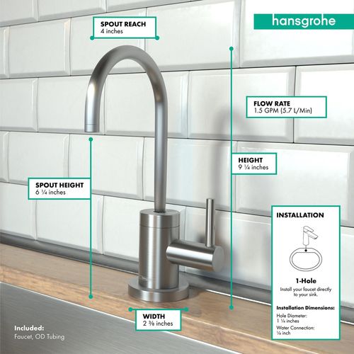 Main product image of Talis S Beverage Faucet, 1.5 GPM (Stainless Steel Optic), 04301800