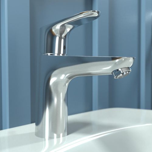 Main product image of Focus Single-Hole Bathroom Faucet 100 with Pop-Up Drain, 1.2 GPM (Chrome), 04371000