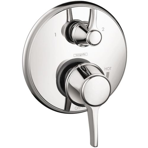 Main product image of Ecostat Classic Pressure Balance Trim with Diverter, Round (Chrome), 04449000