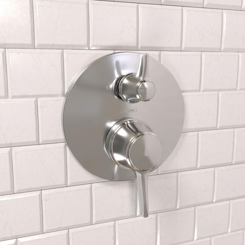 Main product image of Ecostat Classic Pressure Balance Trim with Diverter, Round (Chrome), 04449000
