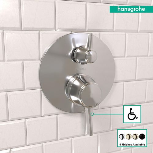 Main product image of Ecostat Classic Pressure Balance Trim with Diverter, Round (Chrome), 04449000