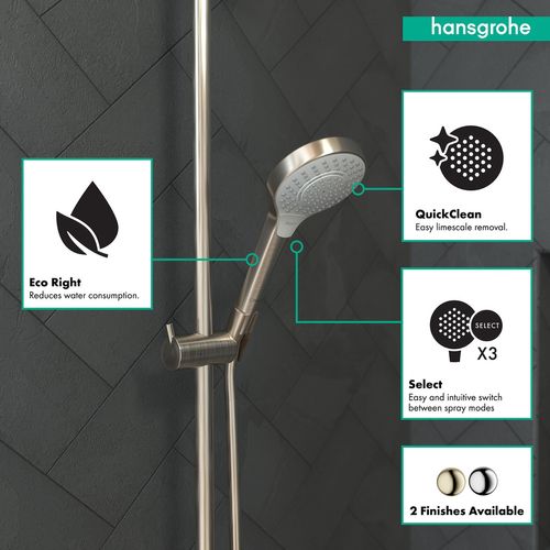 Main product image of Croma Select S Handshower 110 3-Jet, 1.75 GPM (Brushed Nickel), 04724820