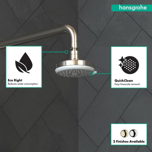 Main product image of Croma 100 Showerhead E 3-Jet, 1.8 GPM (Brushed Nickel), 04733820