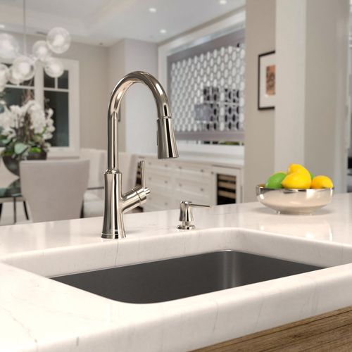 Main product image of Joleena High Arc Kitchen Faucet, 2-Spray Pull-Down, 1.75 GPM (Polished Nickel), 04793830