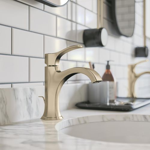 Main product image of Locarno Single-Hole Bathroom Faucet 110 with Pop-Up Drain, 1.2 GPM (Brushed Nickel), 04810820