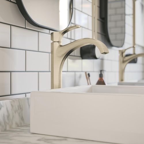Main product image of Locarno Single-Hole Bathroom Faucet 210, 1.2 GPM (Brushed Nickel), 04811820