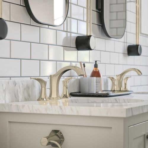 Main product image of Locarno Widespread Bathroom Faucet 110 with pop-up drain, 1.2 GPM (Polished Nickel), 04813830