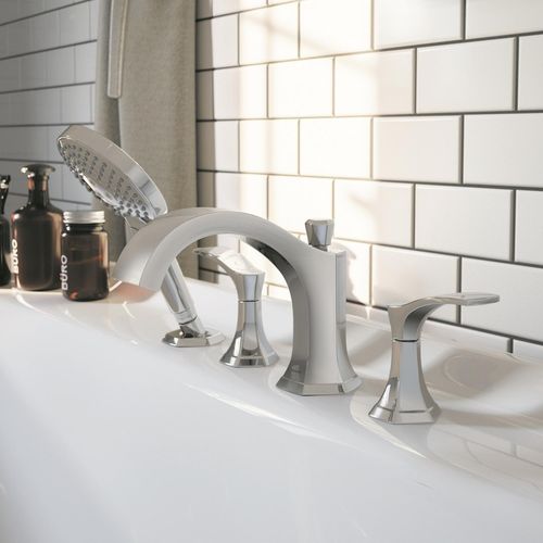 Main product image of Locarno 4-Hole Roman Tub Set Trim with 1.75 GPM Handshower (Brushed Nickel), 04817820