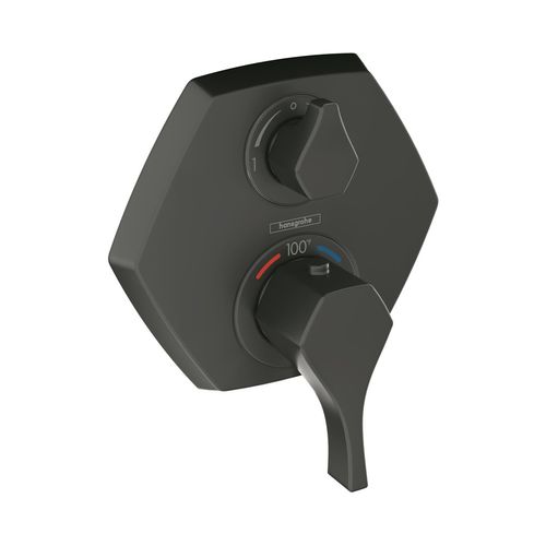 Main product image of Locarno Thermostatic Trim with Volume Control and Diverter (Matte Black), 04820670