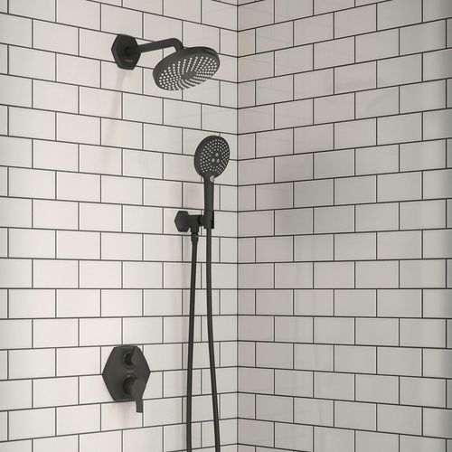 Main product image of Locarno Thermostatic Trim with Volume Control and Diverter (Matte Black), 04820670