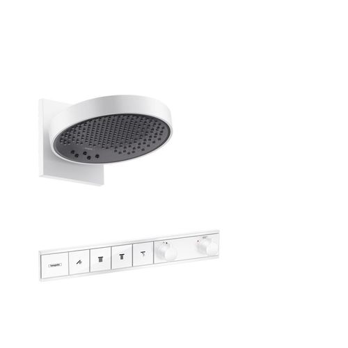 Main product image of Rainfinity Showerhead 250 3-Jet, 2.5 GPM with RainSelect Thermostatic Trim for 4 Functions (Matte White), 04863700