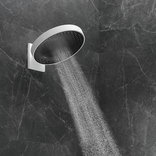 Main product image of Rainfinity Showerhead 250 3-Jet, 2.5 GPM with RainSelect Thermostatic Trim for 4 Functions (Matte White), 04863700