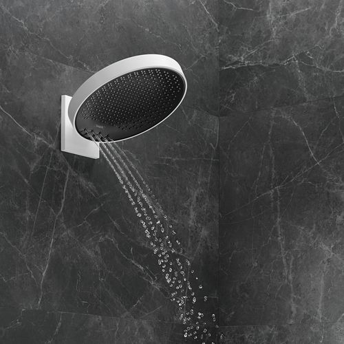 Main product image of Rainfinity Showerhead 250 3-Jet, 2.5 GPM with RainSelect Thermostatic Trim for 4 Functions (Matte White), 04863700