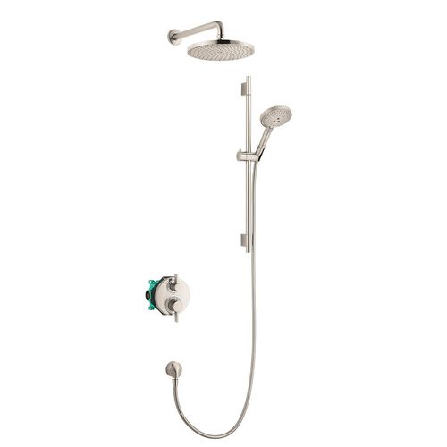 Main product image of Raindance S Thermostatic Showerhead/Wallbar Set with Rough, 2.5 GPM (Brushed Nickel), 04915820