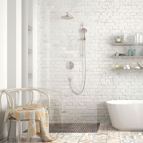 Main product image of Raindance S Thermostatic Showerhead/Wallbar Set with Rough, 2.5 GPM (Brushed Nickel), 04915820