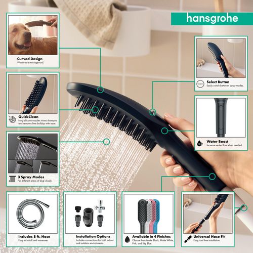 Main product image of Dog Shower Bundle, 3-Spray, 1.75 GPM (Black), 04974670