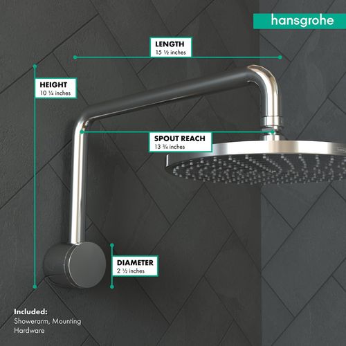 Main product image of Raindance Shower Arm (Chrome), 06476000
