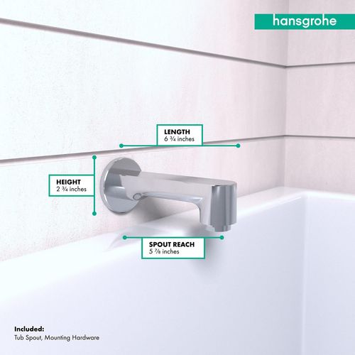 Main product image of Metris S Tub Spout (Chrome), 14413001