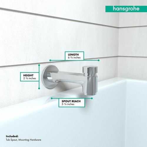 Main product image of Metris S Diverter Tub Spout (Chrome), 14414001
