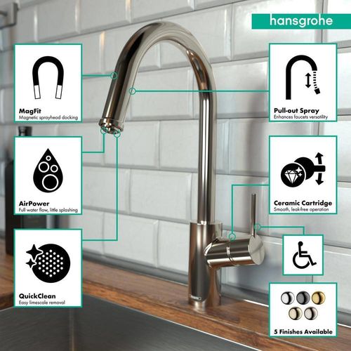 Main product image of Talis S^2 Single-Handle Pull Down Sprayer Kitchen Faucet with QuickClean (Polished Nickel), 14872831