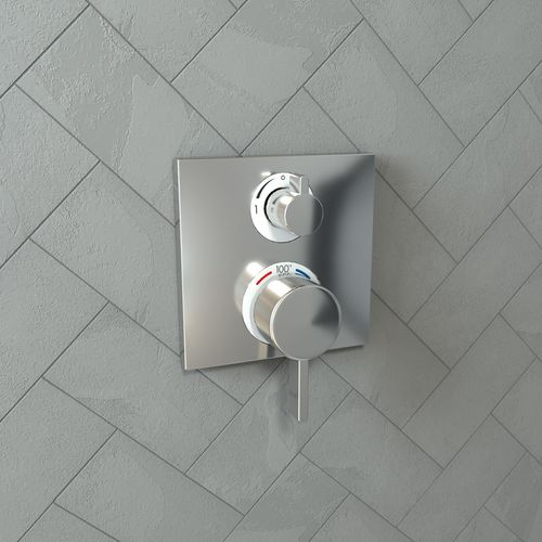Main product image of Ecostat Square Thermostatic Trim with Volume Control (Chrome), 15712001