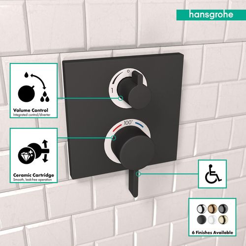 Main product image of Ecostat Thermostatic Trim with Volume Control (Matte Black), 15712671