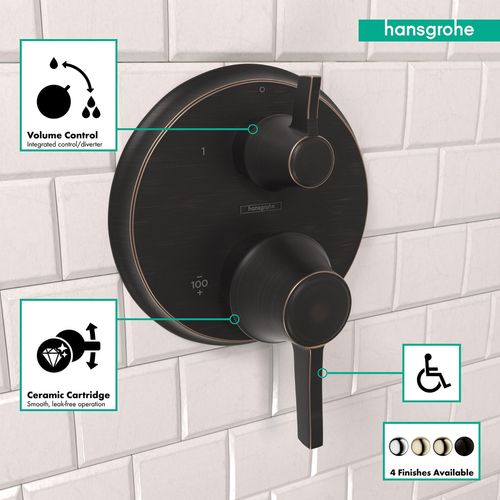 Main product image of Ecostat Classic Thermostatic Trim with Volume Control and Diverter, Round (Rubbed Bronze), 15753921