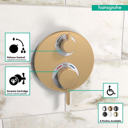 Main product image of Ecostat S Thermostatic Trim with Volume Control (Brushed Bronze), 15757141