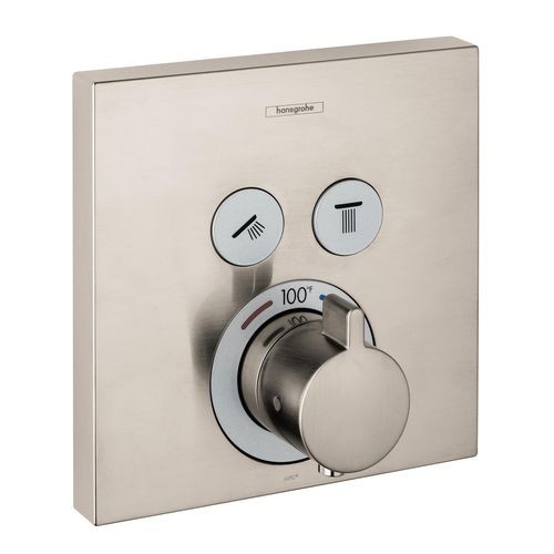 Main product image of ShowerSelect Thermostatic Trim for 2 Functions, Square (Brushed Nickel), 15763821