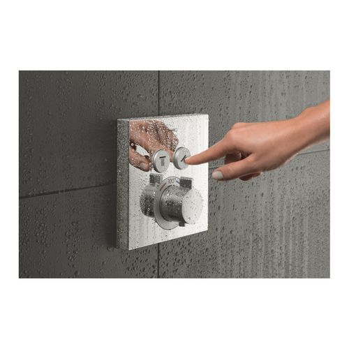 Main product image of ShowerSelect Thermostatic Trim for 2 Functions, Square (Brushed Nickel), 15763821