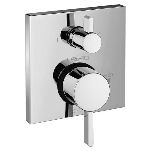 Main product image of Ecostat Pressure Balance Trim Square with Diverter (Chrome), 15862001