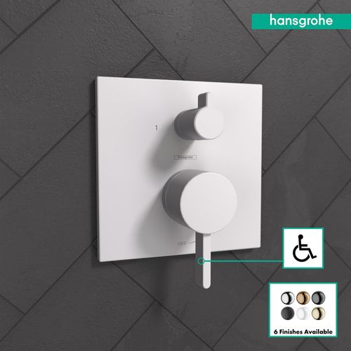 Main product image of Ecostat Pressure Balance Trim Square with Diverter (Matte White), 15862701