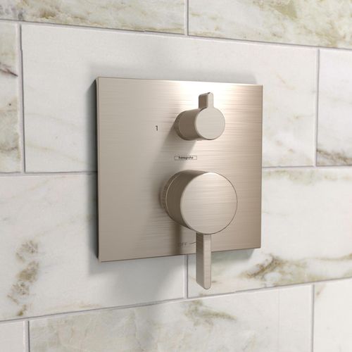 Main product image of Ecostat Pressure Balance Trim Square with Diverter (Brushed Nickel), 15862821