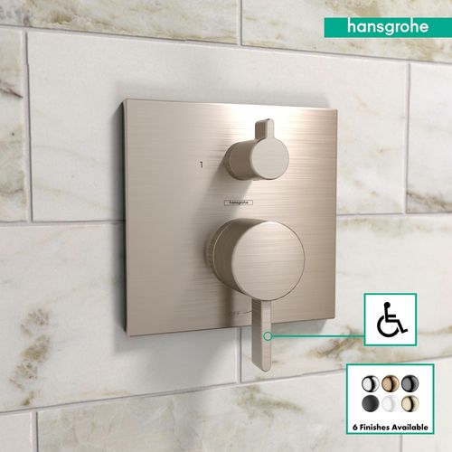 Main product image of Ecostat Pressure Balance Trim Square with Diverter (Brushed Nickel), 15862821
