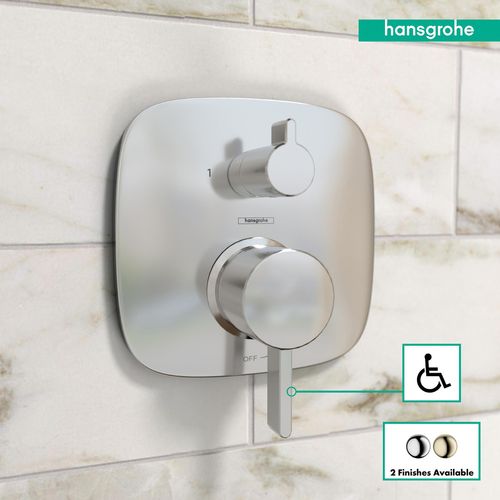 Main product image of Ecostat Pressure Balance Trim Square with Diverter (Chrome), 15864001