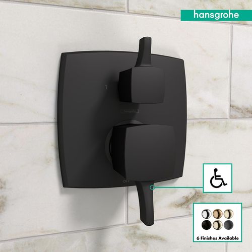 Main product image of Ecostat Classic Pressure Balance Trim Classic Square with Diverter (Matte Black), 15865671