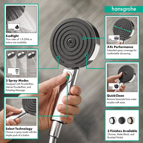 Main product image of Pulsify S Handshower 105 3-Jet, 1.75 GPM (Chrome), 24112001