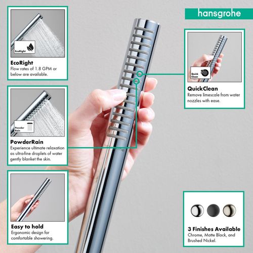 Main product image of Pulsify S Baton Handshower 100 1-Jet, 2.5 GPM (Chrome), 24125001