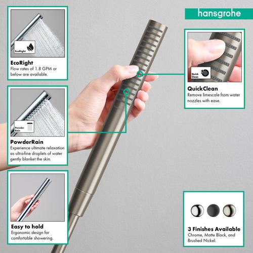 Main product image of Pulsify S Baton Handshower 100 1-Jet, 2.5 GPM (Brushed Nickel), 24125821