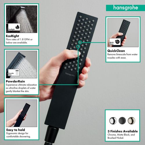 Main product image of Pulsify E Baton Handshower 100 1-Jet, 1.75 GPM (Matte Black), 24321671