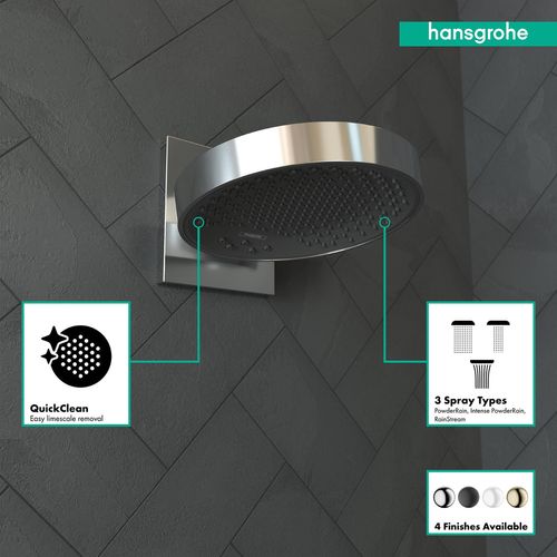 Main product image of Rainfinity Showerhead 250 3-Jet with Wall Connector Trim, 1.75 GPM (Chrome), 26235001