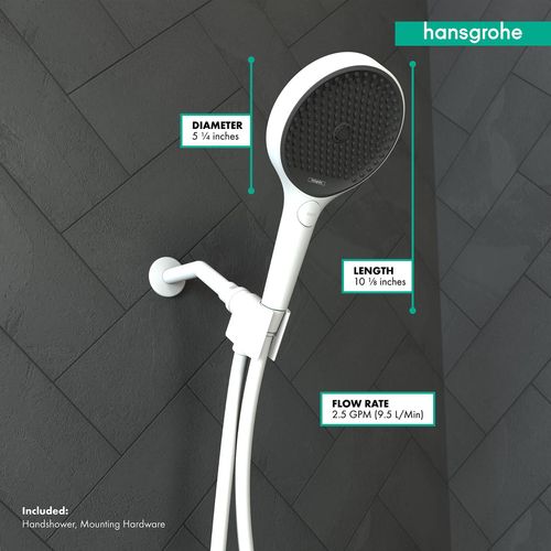 Main product image of Rainfinity Handshower 130 3-Jet, 2.5 GPM (Matte White), 26864701