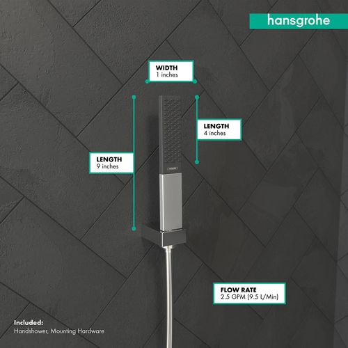 Main product image of Rainfinity Baton Handshower 100 1-Jet, 2.5 GPM (Chrome), 26866001